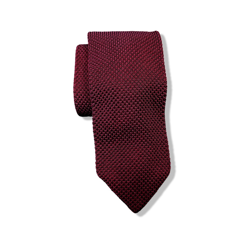 Maroon Knit Tie